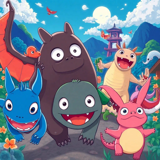 vibrant colors, dynamic composition, Studio Ghibli inspiration, detailed environments, expressive character designs, emotional depth, fantastical themes, cultural motifs, fluid motion, nostalgic atmosphere, distinctive line art, otherworldly settings, intricate detailing, magical realism, retro-futuristic elements, storytelling focus, character-driven narrative, visual storytelling, imaginative landscapes, enchanting creatures