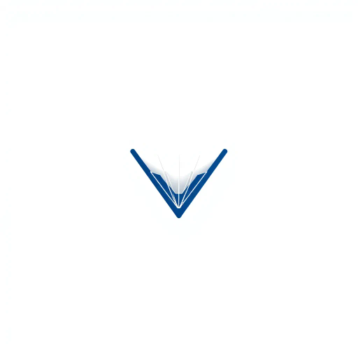 abstract letter M logo, parent node, child nodes, thin branching lines, tree hierarchy, indigo gradient, minimal vector design, white background, geometric abstraction, modernist influence, Bauhaus, clean lines, connection symbolism, hierarchical structure, conceptual design, negative space, visual balance, contemporary aesthetics