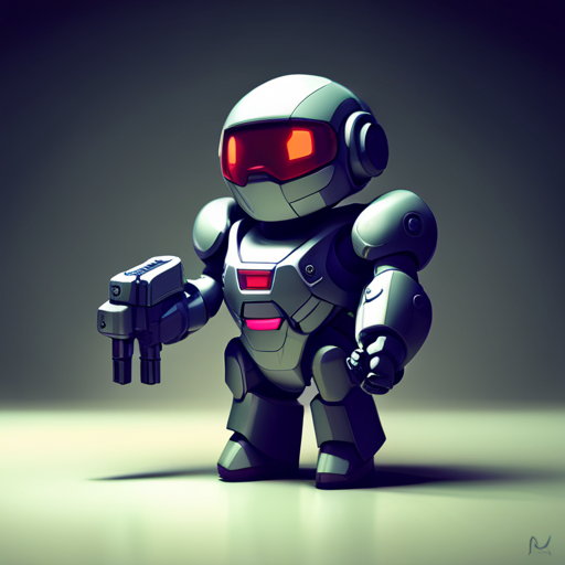 tiny robot, cute design, front perspective, low-poly modeling, rubber texture