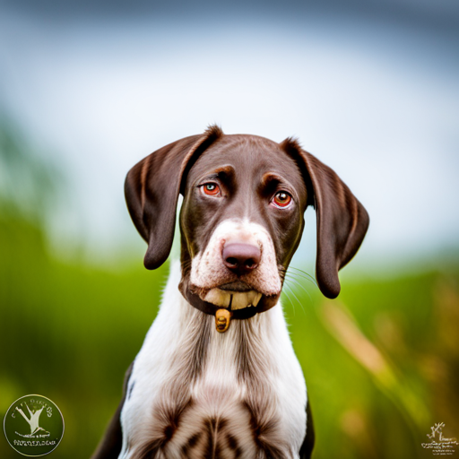 nature, animals, photography, portrait, dog, puppy, German shorthair pointer, cute, adorable, pet, wildlife, outdoor, playful, energetic, curious, sunlight, warm tones, close-up, furry, wagging tail, wet nose, expressive eyes