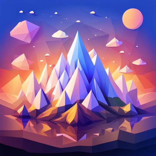 low-polygon, geometric, vector, ai, signal, noise, app icon, dribbble