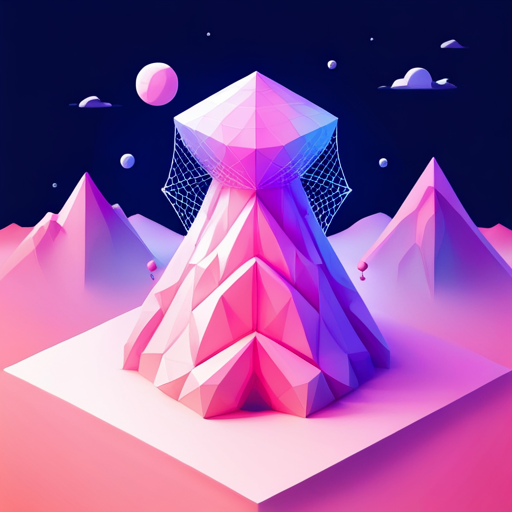 low-poly, antenna, icon, digital art, 3D modeling, geometric shapes, flat design, minimalism