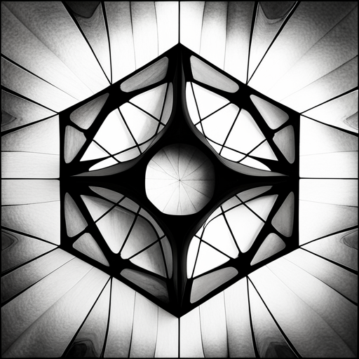 Symbolism, minimalism, monochrome, geometric shapes, composition, simplicity, negative space