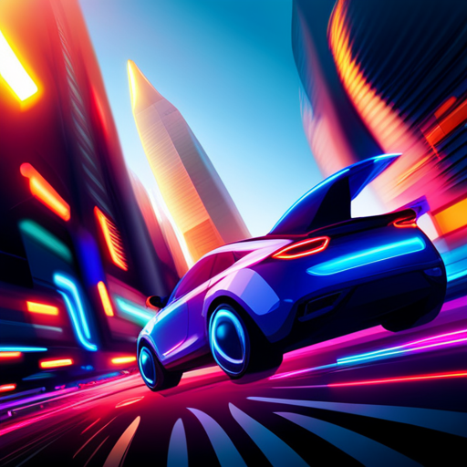 flying, futuristic, car, vector, isometric, technology, transportation, motion, speed, sleek design, streamlined, aerodynamic, sci-fi, futuristic vehicle, futuristic architecture, neon lights, abstract, digital, 3D, realistic, urban, city, night, future cityscape, advanced technology, innovation, energy-efficient, metallic finish, high-tech, propulsion, floating, levitating, cyberpunk, artificial intelligence, concept car