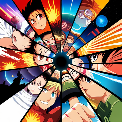 vibrant colors, dynamic movement, Japanese animation, manga, expressive characters, cel shading, fantastical worlds, action-packed scenes, emotional storytelling, whimsical art style, exaggerated features, kawaii aesthetic, magical powers, mecha, chibi characters, shonen, shojo, seinen, josei, otaku culture, cosplay, giant robots, moe, kemonomimi, school settings, supernatural creatures, epic battles, intricate character designs, unique hairstyles, comedic moments, friendship, romance, coming-of-age stories, iconic visual tropes