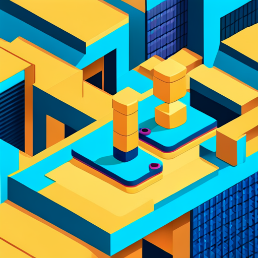 isometric perspective, plastic materials, bot, app mascot, geometric shapes, vibrant colors, low poly technique