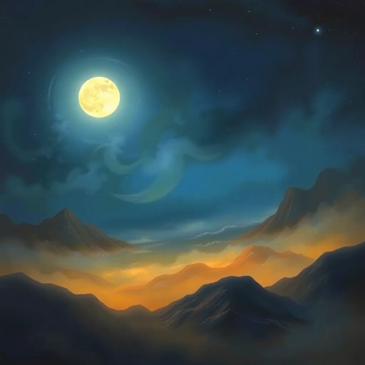 ethereal dreams, surreal landscape, vibrant colors, flowing textures, magical realism, soft lighting, Salvador Dali influences, tranquility, dreamscape, starry night, whimsical elements, peaceful slumber, abstract shapes, gentle curves, serene mood, imaginative world, lucid dreaming, otherworldly atmosphere, intricate details, harmonious balance