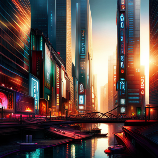 futuristic, sci-fi, city, nature, cyberpunk, dystopian, neon lights, urban landscape, technological advancement, biodome, megastructures, high-tech, synthetic flora, artificial intelligence, industrialization, environmental decay, immersive atmosphere, vibrant colors, metallic textures, neon glow, futuristic architecture, organic integration, juxtaposition, urban sprawl, chaotic energy, dark alleys, towering skyscrapers, advanced technology, lush greenery, urban jungle