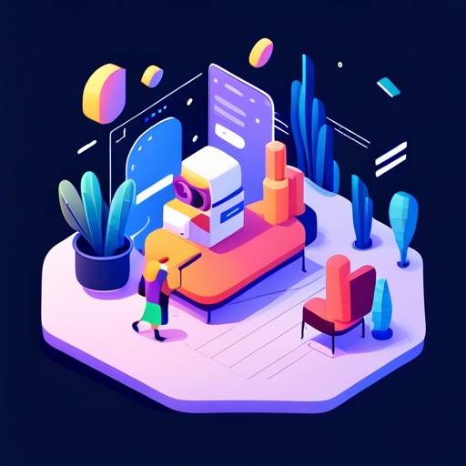 isometric perspective, plastic materials, bot, app mascot, geometric shapes, vibrant colors, low poly technique, scale, pop art, digital medium