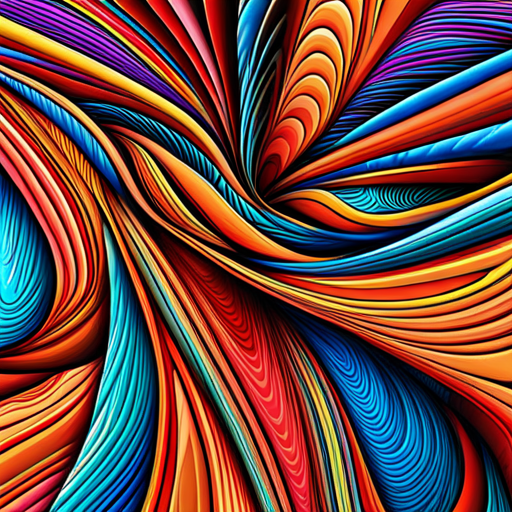 complex abstract vector art, geometric shapes, technology, sci-fi, futuristic, motion blur, vibrant colors, clean lines, intricate textures, digital manipulation, cyberpunk influence