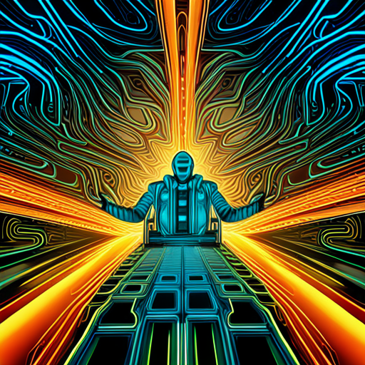 complex abstract vector art, geometric shapes, technology, sci-fi, futuristic, motion blur, vibrant colors, clean lines, intricate textures, digital manipulation, cyberpunk influence