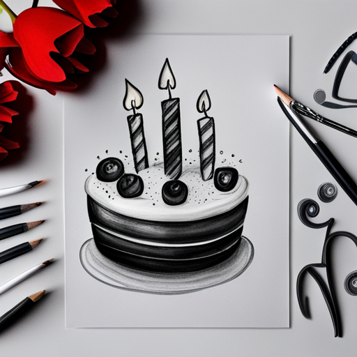 birthday, pencil art, templates