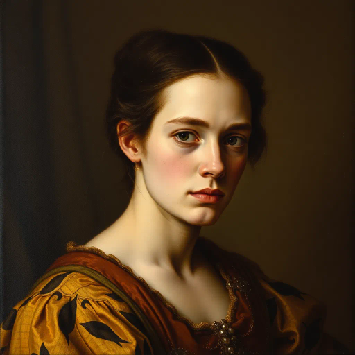 realistic representation, Hans Holbein, chiaroscuro lighting, Renaissance, nuanced composition, warm tones, detailed textures, oil on canvas, fine art photography, emotive expression, portraiture, cultural depth, intricate storytelling, historical context, vivid realism, timeless appeal, spatial awareness, natural elements, classical influences, delicate brushwork, authentic setting