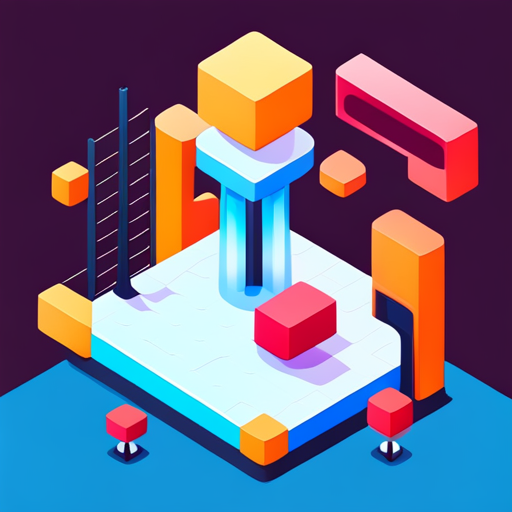 isometric perspective, plastic materials, robot art, digital medium, pop art, geometric shapes, scale, app mascot, vibrant colors