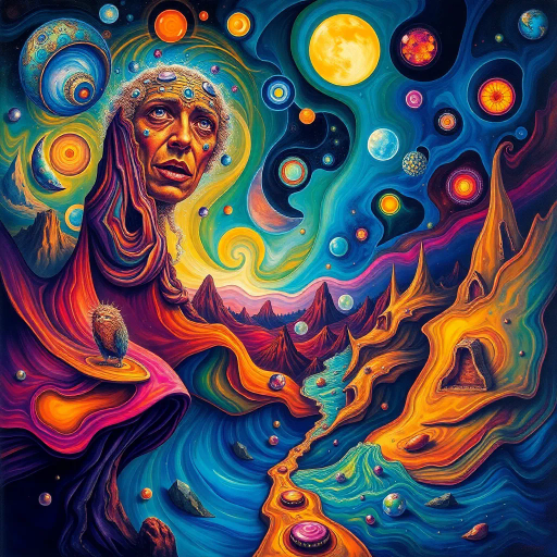 surreal, dreamlike, Salvador Dali, vibrant colors, ethereal lighting, abstract shapes, flowing lines, imaginative landscapes, emotional resonance, intricate details, fantastical creatures, mystical atmosphere, dynamic composition, unexpected perspectives, imaginative symbolism, fusion of reality and fantasy, whimsical elements, lush textures, boundary-pushing artistry