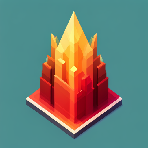 low polygon, geometric shapes, fire, flame, icon design, white background