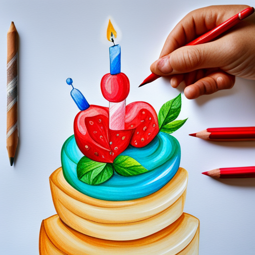 birthday, color pencil art, templates