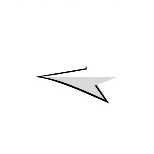 sleek arrow icon, minimalist design, dynamic geometry, precision lines, Bauhaus influence, black and white contrast, elegant simplicity, modern aesthetic, graphic design, bold outlines, streamlined form, visual clarity, directional movement, optical illusion, sharp angles, fine detailing, symbolic representation, monochrome palette, artist's intent, contemporary style, expressive lines, impactful composition