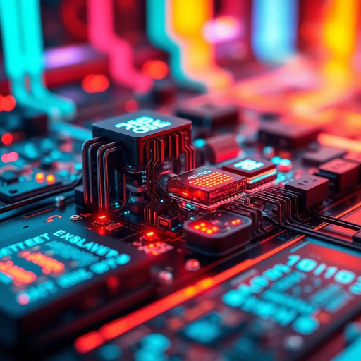 electronic innovation, photonic detection, futuristic technology, luminescent design, intricate circuitry, high-tech aesthetics, sleek surfaces, vibrant energy, optical elements, dynamic interplay, neon glow, advanced engineering, modern artistry, precision craftsmanship, synthetic composition, radiant hues, avant-garde, Silicon Valley influence, cutting-edge, digital revolution, conceptual illumination, micro-scale architecture, technological evolution, imaginative synthesis