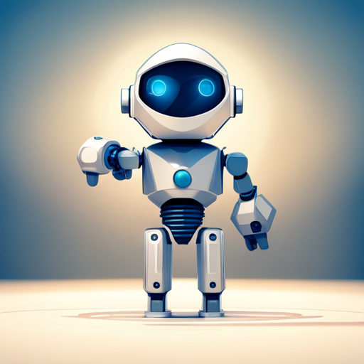 Tiny, Front-Facing, Low Poly, Minimalist, Geometric Shapes, Robotics, Whimsical, White Background