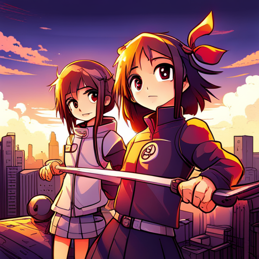 vibrant colors, dynamic composition, exaggerated proportions, stylized characters, manga, Japanese animation, manga artists, manga style, cel shading, kawaii, chibi, otaku culture, sakuga, katanas, mecha, magical girls, cosplay, Shōnen Jump, Studio Ghibli, Hayao Miyazaki, slice of life, cyberpunk, dystopian future, schoolgirls, kimonos, cherry blossoms, j-pop, kawaii fashion, idol culture, cute mascots, big eyes, action-packed, expressive facial expressions, emotive gestures