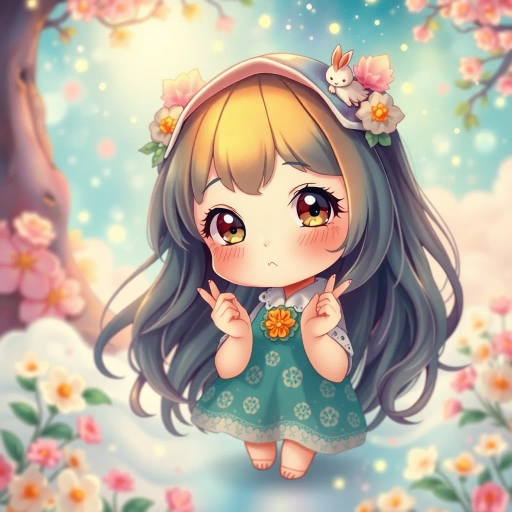 innocent young maiden, charming elegance, ethereal glow, inspired by Yoshitaka Amano, whimsical fantasy, serene ambiance, soft pastel hues, delicate brushwork, intricate lace textures, dreamlike scene, luminous lighting, gentle perspective, emotional warmth, magical atmosphere, fairy tale influences, graceful pose, art nouveau curves, enchanting forest backdrop, mythical creatures, serene expression