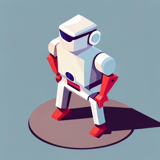 an isometric perspective of a plastic bot with geometric shapes, rendered using the low-poly technique and featuring vibrant colors as an app mascot, scale, robot art, pop art