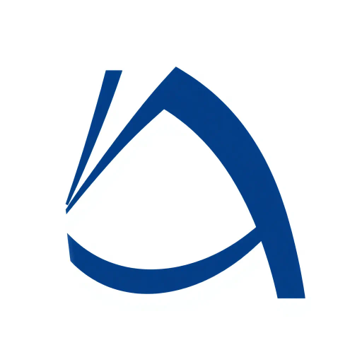 bold letter M, parallel strokes, tapering structure, upward hierarchy, indigo blue, geometric precision, vector design, minimalist aesthetic, structural elegance, balance and symmetry, clean composition, white background, modernist influences, Bauhaus geometry, minimal lines, disciplined form, artistic clarity, abstract expression, Kandinsky inspiration, harmonious contrast, flat color fields, innovative typographic elements, Swiss design principles, mid-century modern vibes