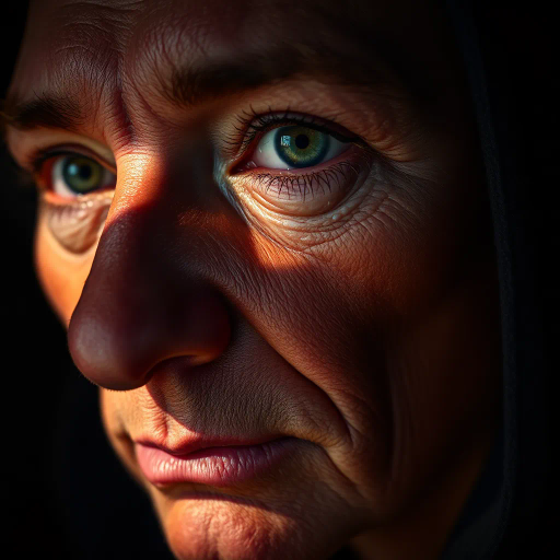 hyper-realism, detailed textures, chiaroscuro lighting, vibrant colors, Rembrandt influence, meticulous detail, natural light, atmospheric depth, emotional resonance, lifelike depiction, intricate composition, smooth gradients, realistic textures, expressive portraits, soft focus, dimensional accuracy, dynamic range, capturing essence, high detail, refined realism