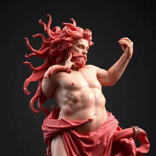 intricate design, hyper-realistic, detailed textures, renaissance influence, dynamic posture, chiaroscuro lighting, vibrant color palette, contemporary interpretation, Michelangelo-inspired, digital sculpture, high poly count, virtual reality, spatial depth, surreal composition, emotive forms, classical elements, futuristic materials, bold contrasts, three-dimensional space, innovative techniques, sculptural essence, ambient occlusion, expert craftsmanship, aesthetic balance, harmonious proportions