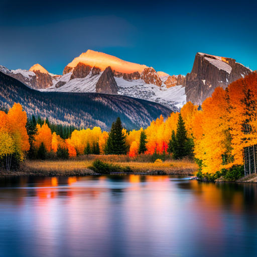 serene landscapes, majestic mountains, crystal clear waters, vibrant foliage, natural beauty, outdoor adventure, peaceful reflections, golden hour lighting, tranquil atmosphere, dramatic compositions, earth tones, scenic vistas, wilderness exploration, peaceful waters, untouched wilderness, nature's wonders, breathtaking horizons