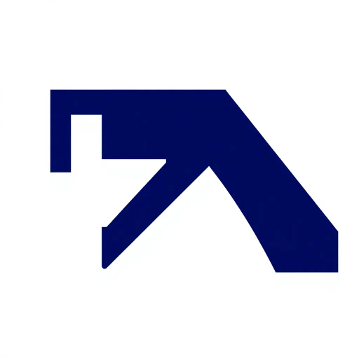 ultra minimalism, bold geometric design, clean lines, solid indigo color, #3D63DD, pure abstract letterform, modern vector aesthetics, white void background, symmetry, simplicity, mid-century modern influences, structural clarity, spatial balance, elegant composition, artistic reduction, iconic branding, visual harmony, shape exploration, vivid indigo contrast, negative space utilization, M letterform essence