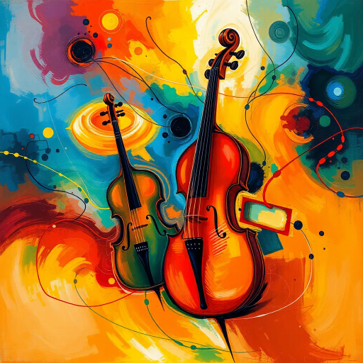 harmony of the spheres, ethereal symphony, aurora borealis, music visualization, cosmic resonance, abstract expressionism, vibrant chroma, Kandinsky influences, flowing melodies, celestial orchestra, dreamlike atmosphere, surreal landscapes, harmonious rhythms, visual synesthesia, universal connection, luminous colors, ethereal light, transcendental experience, spiritual awakening, dimensional journey, divine soundscape, poetic emotion