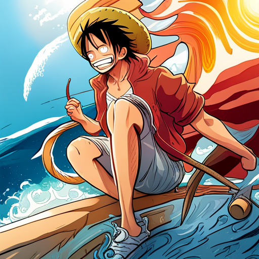 One Piece characters, manga, anime, Shonen Jump, Eiichiro Oda, Japanese style, action-packed, vibrant colors, dynamic poses, pirate theme, sea adventure, Straw Hat Pirates, Monkey D. Luffy, Roronoa Zoro, Nami, Usopp, Sanji, Tony Tony Chopper, Nico Robin, Franky, Brook, Grand Line, Devil Fruits, Haki, epic battles, humor, friendship, determination, exploration, treasure hunt, world-building, marine admirals, Yonko, epic saga, power levels, character development, supernatural abilities, visual storytelling, emotions, honor, loyalty, justice, iconic character designs, intricate costumes, distinct personalities, unique character quirks, childhood dreams, Nakama