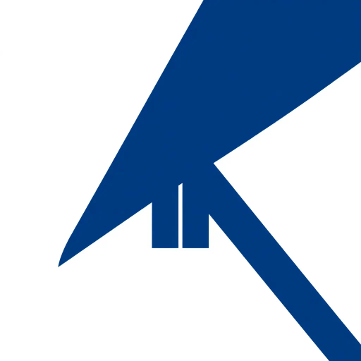 abstract M lettermark, geometric precision, two thick diagonal lines, sharp V convergence, bold solid indigo, minimal modern logo, geometric shapes, Bauhaus influence, dynamic symmetry, clean lines, minimalism, stark contrast, white background, conceptual simplicity, contemporary aesthetics, high-impact clarity