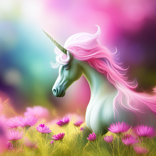 unicorn, flower, fantasy, magical, mythical, creature, nature, vibrant colors, whimsical, ethereal, dreamlike, surreal, fairytale, enchanting, delicate, graceful, mythical beast, flora, fauna, majestic, mystical, otherworldly, beauty, fantasy landscape, soft focus, fantastical elements fantasy-art