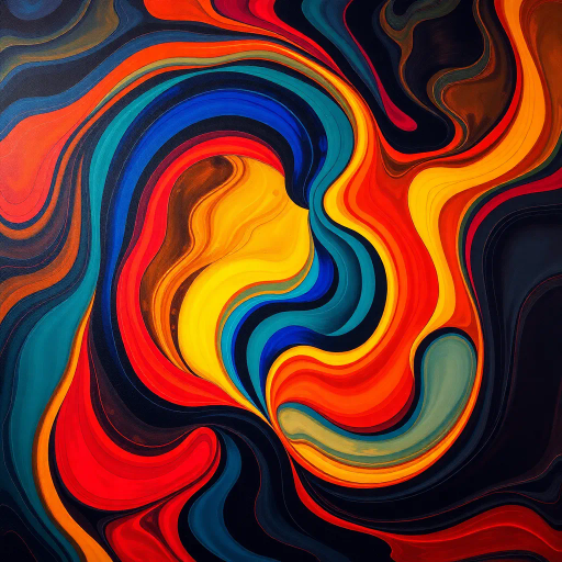 abstract expressionism, vivid colors, soft textures, mysterious, surrealism, emotive, geometric shapes, chiaroscuro lighting, bold lines, dynamic composition, enigmatic symbolism, contemporary influences, dreamlike, fluid movement, expansive space, sensual undertones, layered interpretation, modern female portrait