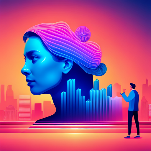 futuristic technology, artificial intelligence, machine learning, algorithmic design, visual recognition, neural networks, big data analytics, branding identity, abstract shapes, geometric patterns, sci-fi, neon lighting