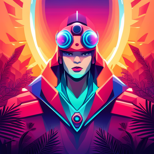 surrealism, geometric shapes, vibrant colors, abstract expressionism, vector art, science fiction, machinery, futuristic, artificial intelligence, mechanical, cybernetics, neon lights, advanced technology, energy, biomechanics, computationally generated, robotic, digital composition, synthetic