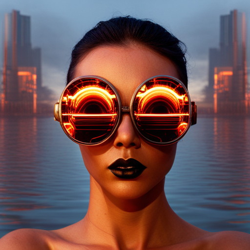 cyberpunk, futurism, distorted reality, metallic textures, neon lights, edgy vibes