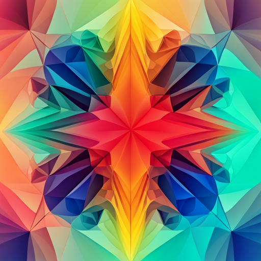 vector, generative art, minimalism, geometric shapes, polygons, bright colors, digital, 3D modeling, exploration, iconography