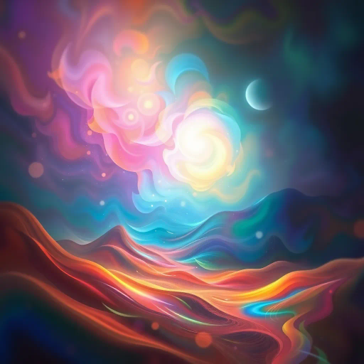 captivating, ethereal glow, intricate patterns, fluid dynamics, shimmering hues, abstract forms, contemporary design, delicate gradients, vibrant color palette, surreal atmosphere, motion blur, reflective surfaces, dynamic composition, kaleidoscopic vision, expansive scale, immersive, visual depth, pulsating energy, cosmic influence, harmonic balance, optical illusion, texture layers, modern artistry, transcendental experience, visual meditation, infinite loop, genius loci