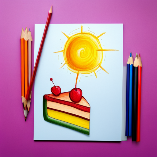 Birthday, Color Pencil art, Templates