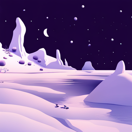 surrealism, winter, playful, graphical, Arctic waddle, animation, sliding, comedy