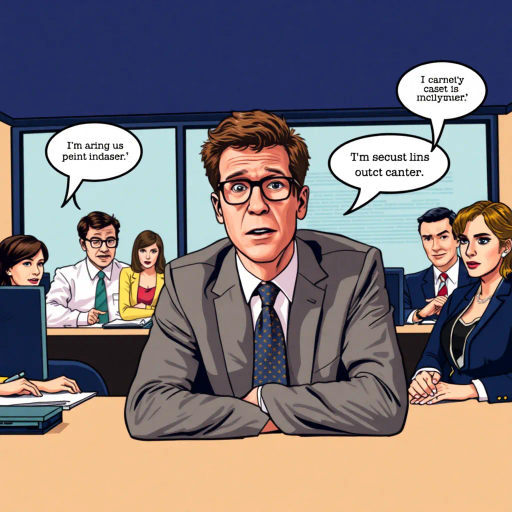 the office, tv show, michael scott, comedic scenarios, satirical humor, workplace dynamics, surrealism, pop art, vibrant colors, exaggerated expressions, Roy Lichtenstein, dynamic composition, modern-day office life, character-driven narratives, minimalistic backgrounds, graphic lines, abstract symbolism, American culture, medium shot, expressive poses, clever dialogue, comedic timing, textured shading, 2000s TV, parody, visual gags, emotional depth