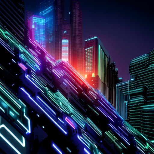 bot, technology, artificial intelligence, futuristic, digital, cyberpunk, neon lights, dark, sci-fi, mechanical, robotic, algorithm, automation, innovation, machine learning, interactive, virtual reality, augmented reality, coding, programming, futuristic city, digital landscape, glitch art, data visualization