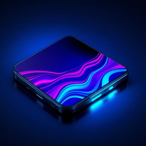 futuristic smartphone design, sleek curves, vibrant OLED display, cutting-edge technology, minimalist aesthetic, high gloss finish, Bauhaus influences, cyberpunk hues, neon lights, interactive holograms, dynamic user interface, ergonomic structure, Jean-Michel Basquiat inspiration, electric blue accents, avant-garde tech, digital era innovation, virtual connectivity, seamless integration, ultra-thin profile, contemporary digital communication, sleek geometry, luminous contrasts, immersive lighting, neo-futurism, dynamic composition, virtual vistas, radiant textures, digital synthesis