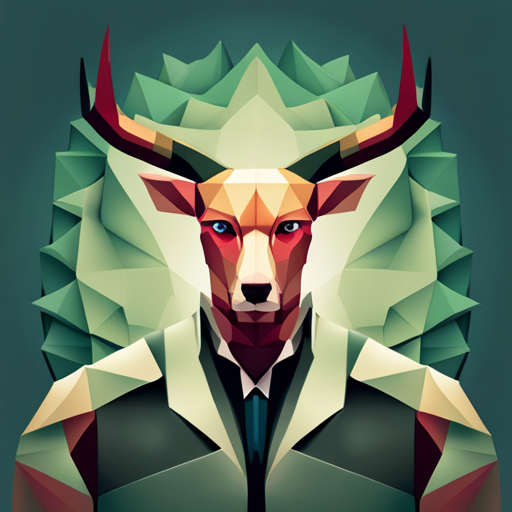 geometric shapes, abstract, vector, small scale, robotics, antlers, goat, low-poly