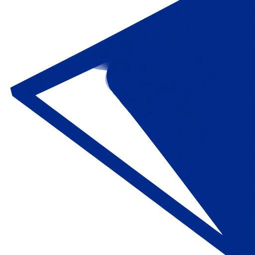 ultra minimalism, bold geometric design, clean lines, solid indigo color, #3D63DD, pure abstract letterform, modern vector aesthetics, white void background, symmetry, simplicity, mid-century modern influences, structural clarity, spatial balance, elegant composition, artistic reduction, iconic branding, visual harmony, shape exploration, vivid indigo contrast, negative space utilization, M letterform essence