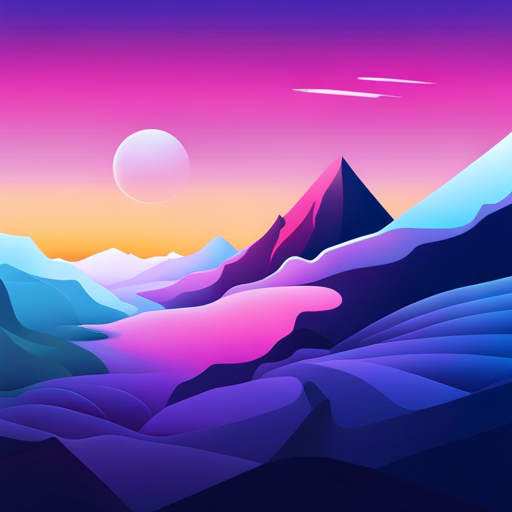 futuristic technology, sleek lines, efficient design, vibrant gradients, playful shapes, smooth animations, bold typography, sophisticated interactions, glowing effects, minimalist layout, vibrant colors